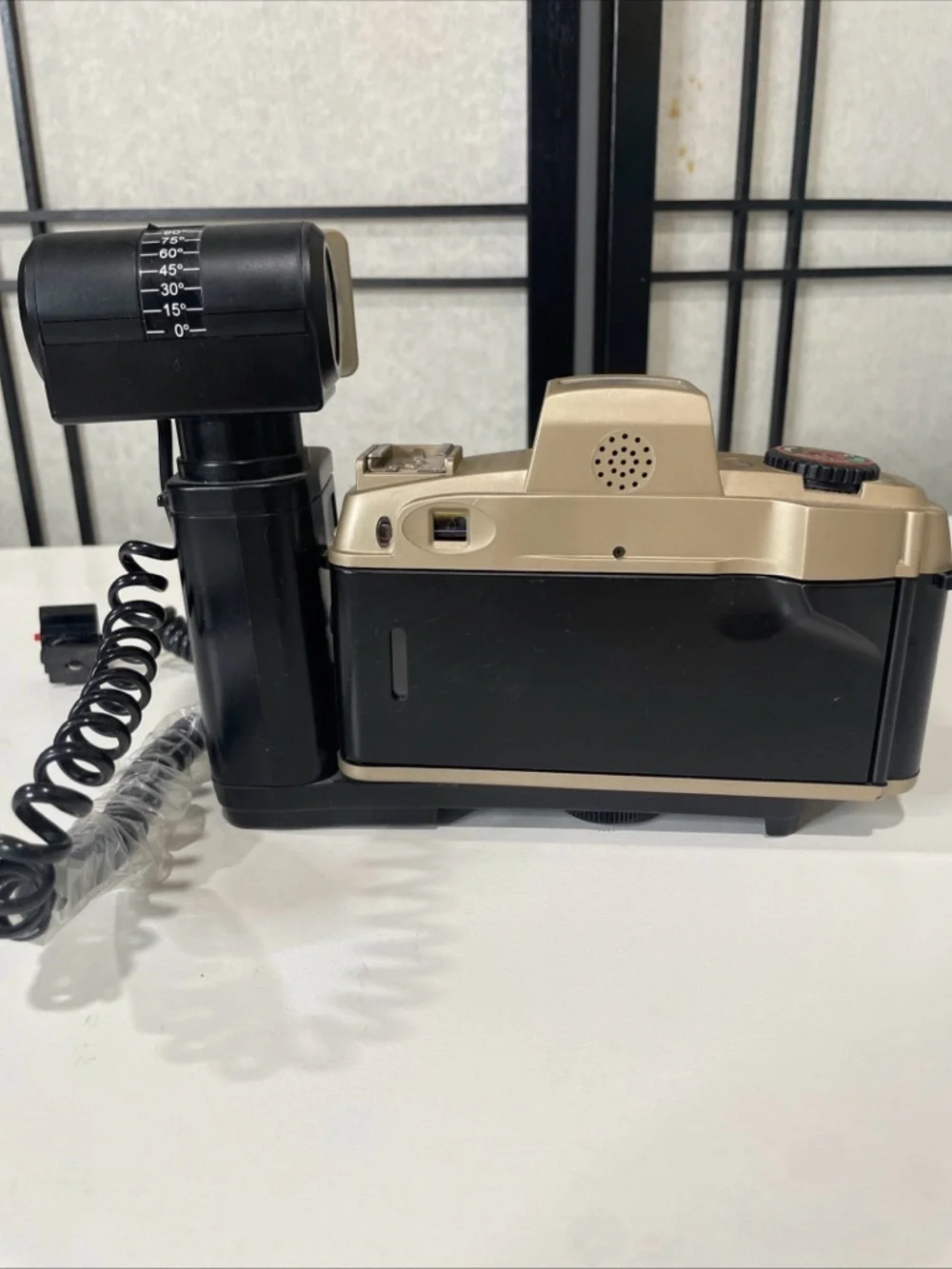 Vintage Mitsuba TC-8000 35mm Camera& Flash - Retro Prop / Decor - Untested